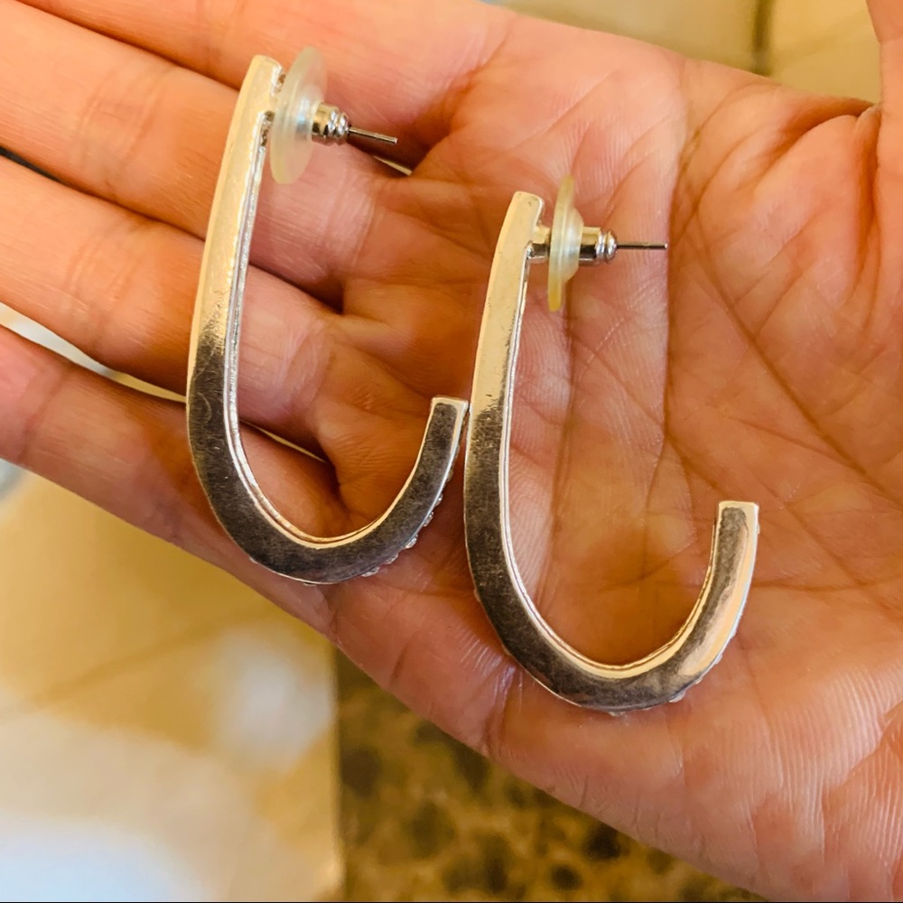 Vintage silver earrings - Picture 2 of 3